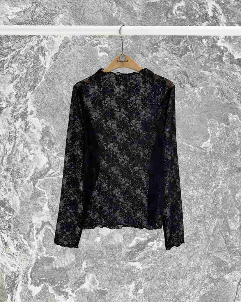 ROOKIE BUD東大門代購女裝新款26春夏熱賣長袖T恤花朵透明ROOKIE BUD-L長袖T恤