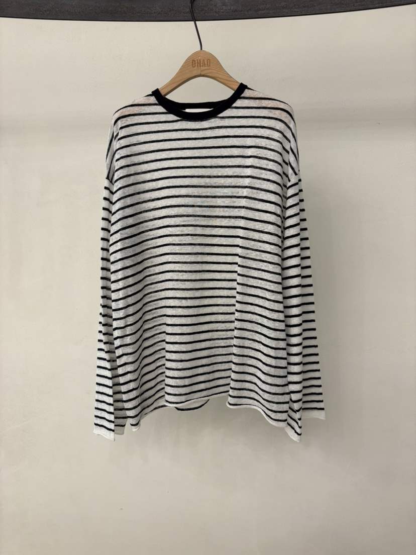 OHAO東大門實拍女裝新款26春夏職業推薦時尚真品針織衫條紋OHAO/HA MONG針織衫