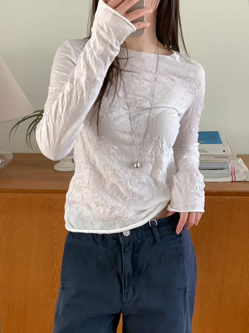 BINUS韓國代購女裝新款推薦熱賣真品職業26春夏人氣長袖T恤BINUS長袖T恤