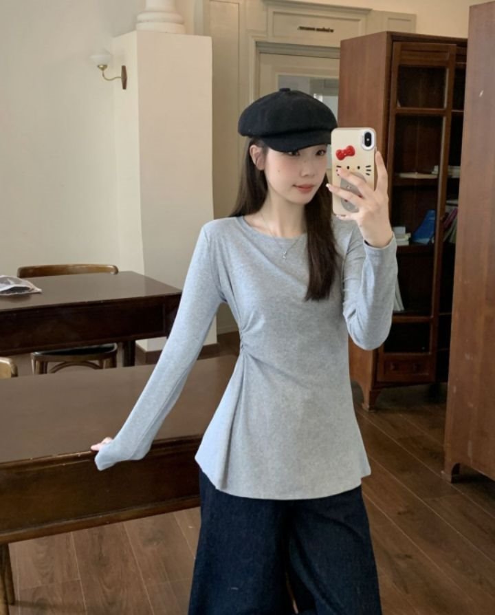 BOBBIE DOLL東大門代購女士新品職業推薦休閑熱賣長袖T恤BOBBIE DOLL長袖T恤