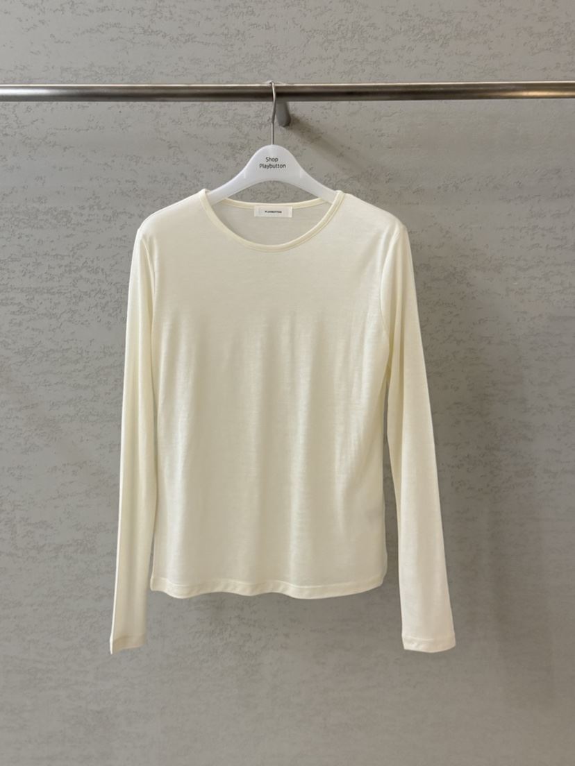 PLAYBUTTON-P韓國直郵女士新款職業時尚真品26春夏長袖T恤PLAYBUTTON長袖T恤