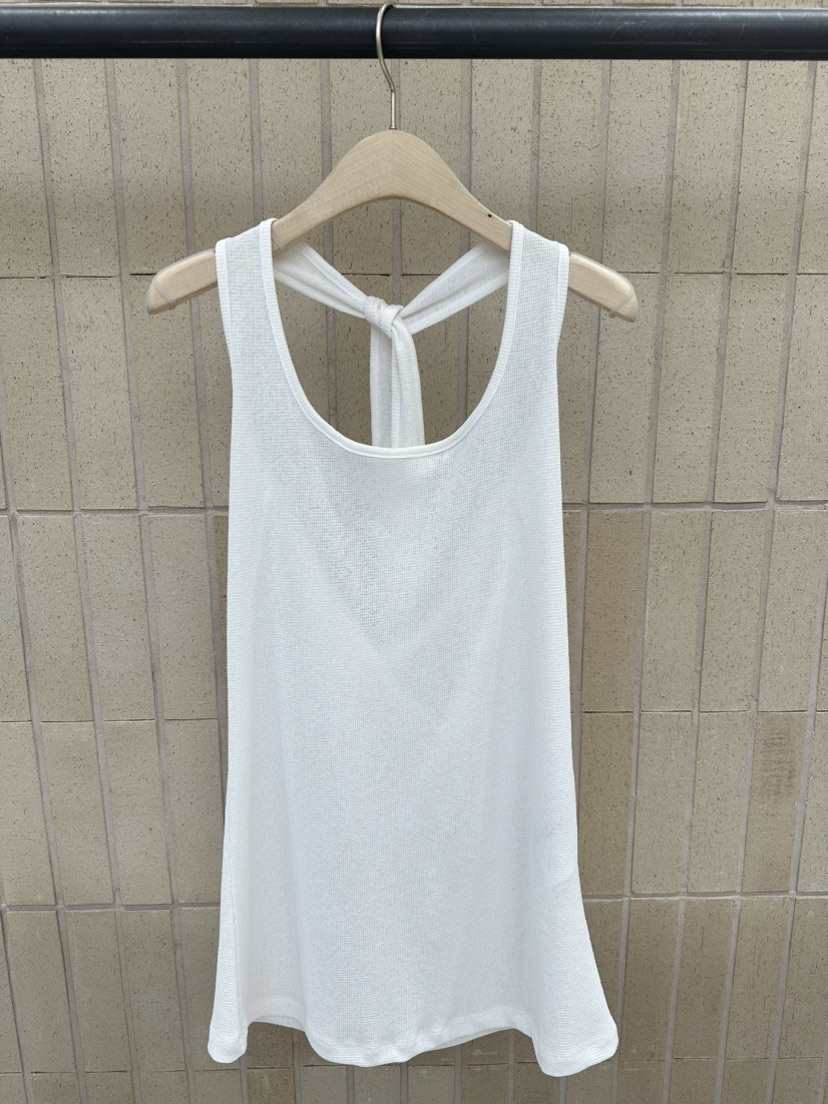 FOSET韓國直郵女士新款時尚休閑推薦26春夏吊帶背心華夫格格紋FOSET吊帶/背心