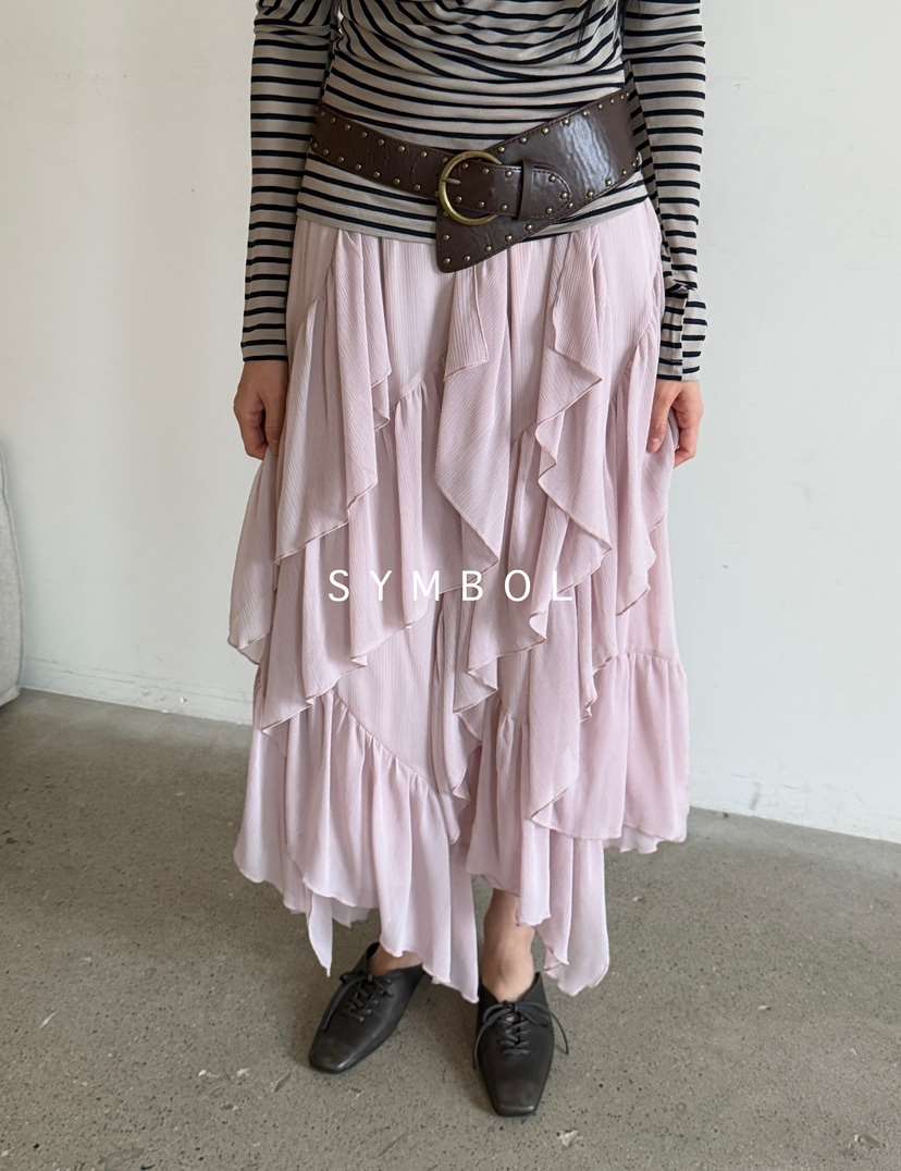 SYMBOL東大門代購女裝新品職業真品熱賣26春夏長裙不含腰帶SYMBOL長裙