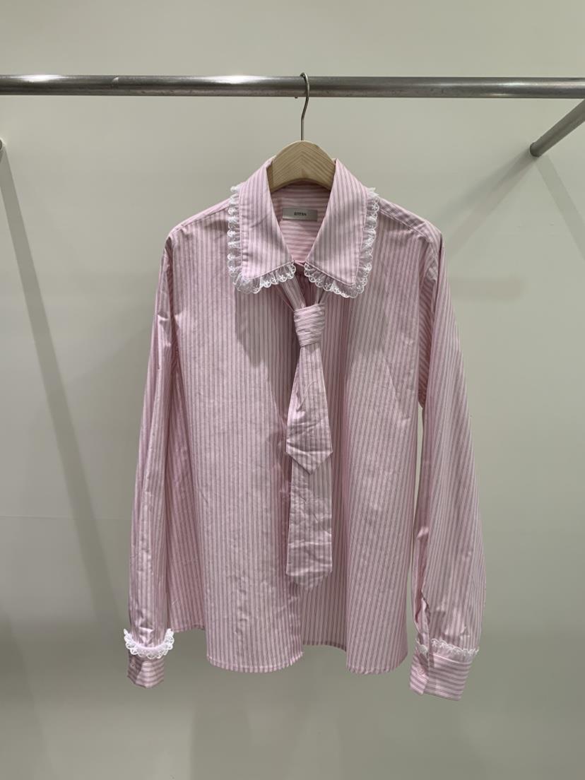 ZITTEN韓國直郵女裝新品職業推薦休閑襯衫蕾絲衫系帶蕾絲ZITTEN襯衫/蕾絲衫