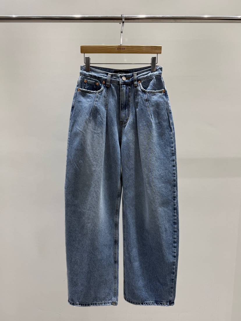 STAGE韓國代購女士新品人氣休閑時尚推薦真品熱賣26春夏牛仔褲STAGE牛仔褲