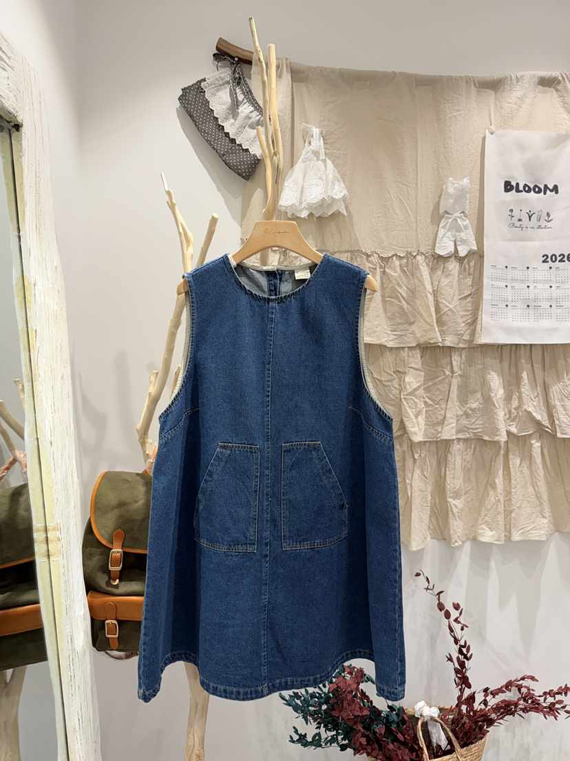 BLOOM東大門實拍女士新款休閑熱賣人氣推薦真品連衣裙口袋BLOOM-S連衣裙