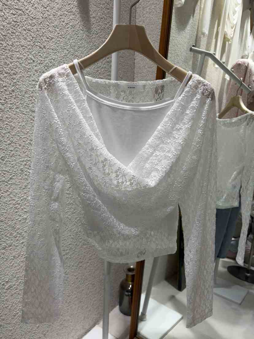 N BROWN東大門代購女裝新品職業休閑襯衫蕾絲衫假兩件套裝N BROWN襯衫/蕾絲衫