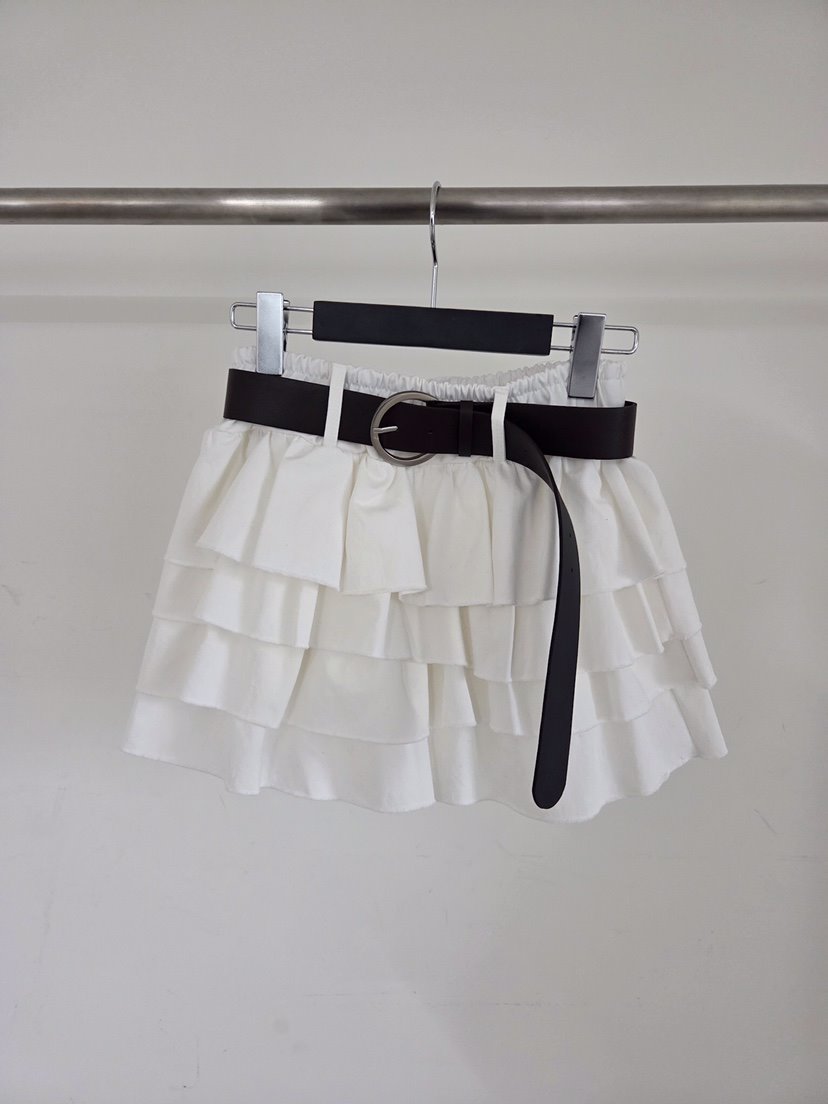 VERANDA東大門實拍女裝新品職業時尚休閑推薦短裙含腰帶棉VERANDA短裙