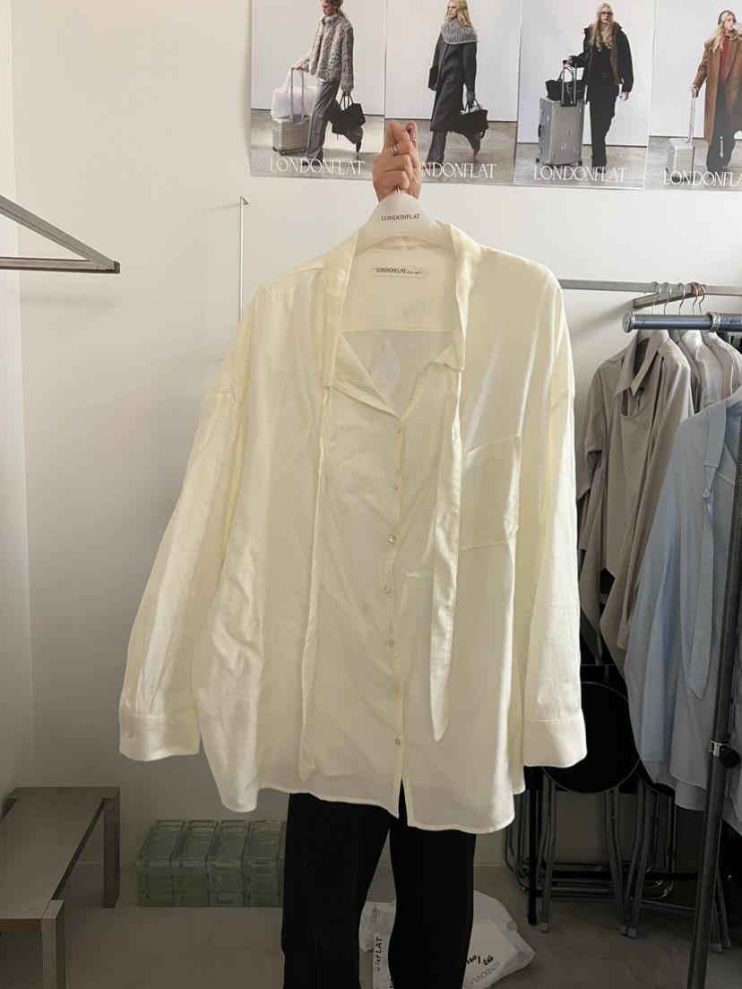 LONDON FLAT韓國直郵女裝新品職業推薦人氣休閑襯衫蕾絲衫LONDON FLAT襯衫/蕾絲衫