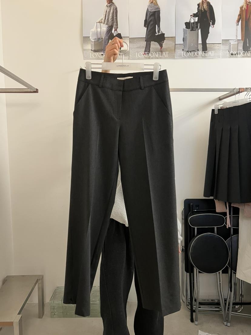LONDON FLAT東大門直郵女士新款熱賣26春夏真品休閑褲褶皺LONDON FLAT休閑褲