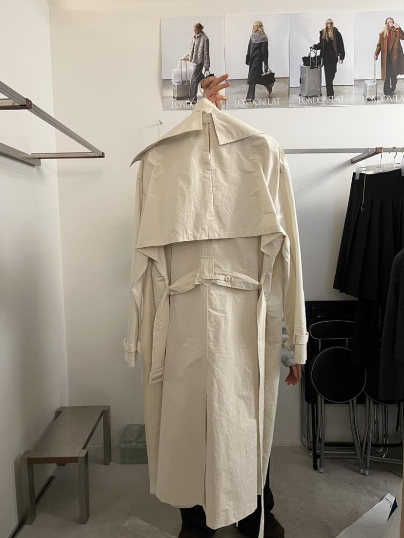 LONDON FLAT韓國直郵女士新款26春夏休閑長款風衣含腰帶LONDON FLAT長款風衣