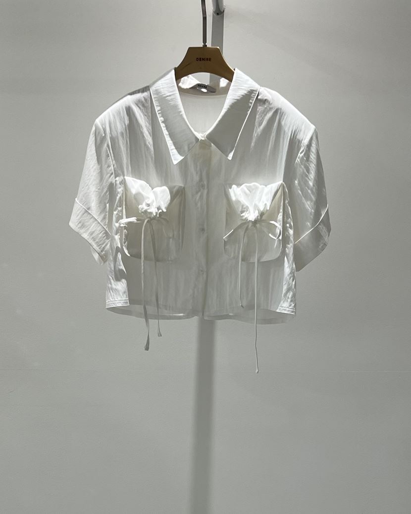 DENISE東大門代購女裝新款熱賣推薦時尚人氣襯衫蕾絲衫口袋DENISE襯衫/蕾絲衫