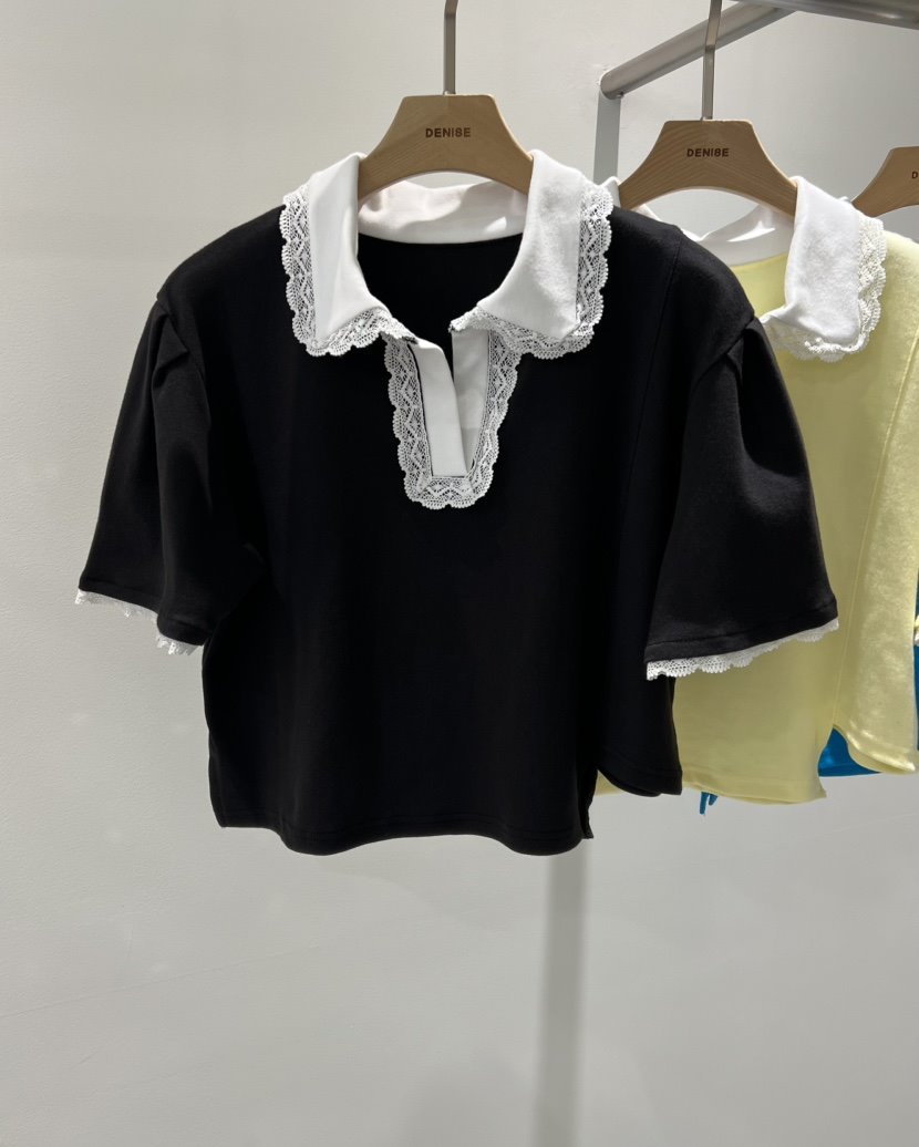 DENISE東大門代購女裝新品26春夏時尚休閑推薦人氣T恤蕾絲DENISET恤