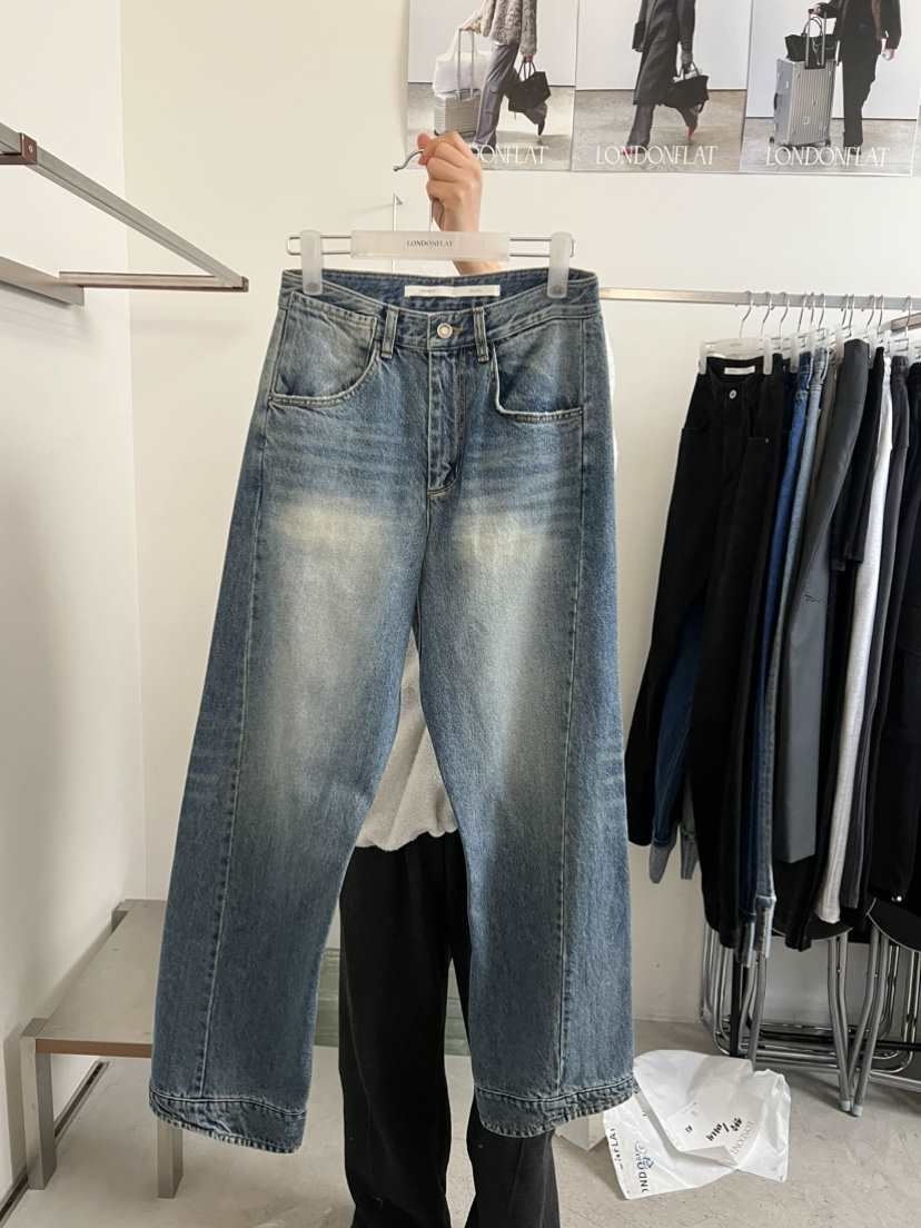 LONDON FLAT東大門代購女裝新品真品時尚人氣職業牛仔褲LONDON FLAT牛仔褲