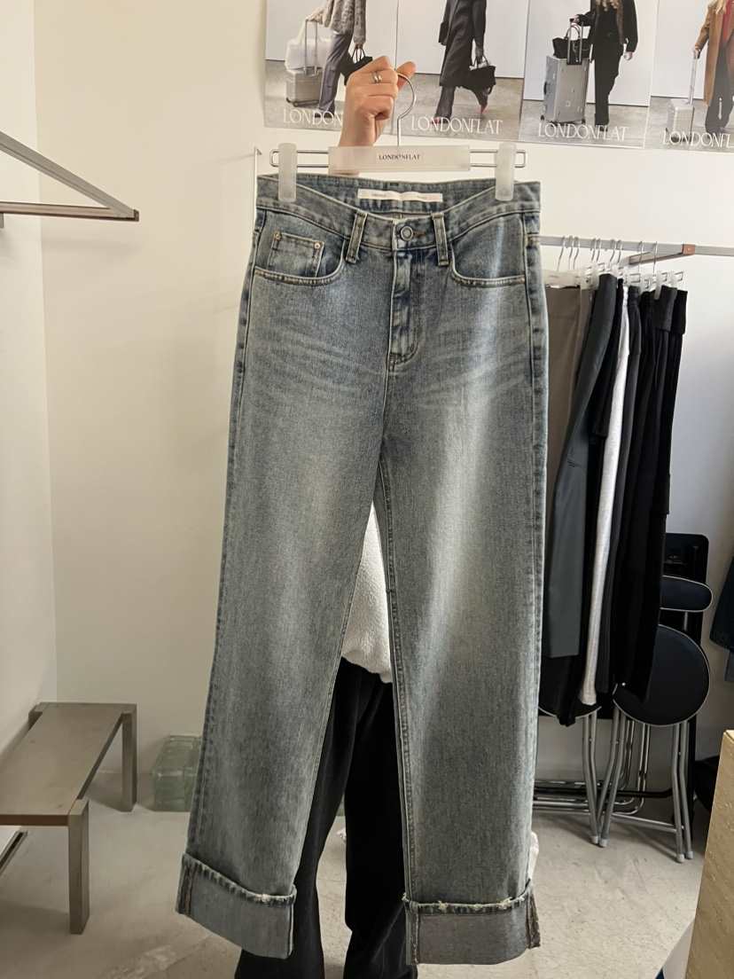 LONDON FLAT韓國代購女士新品職業時尚人氣真品熱賣牛仔褲LONDON FLAT牛仔褲