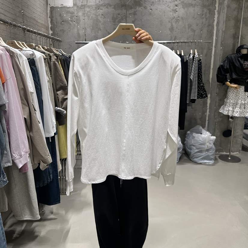 JUNI東大門代購女裝新品人氣時尚26春夏熱賣推薦休閑長袖T恤my juni長袖T恤