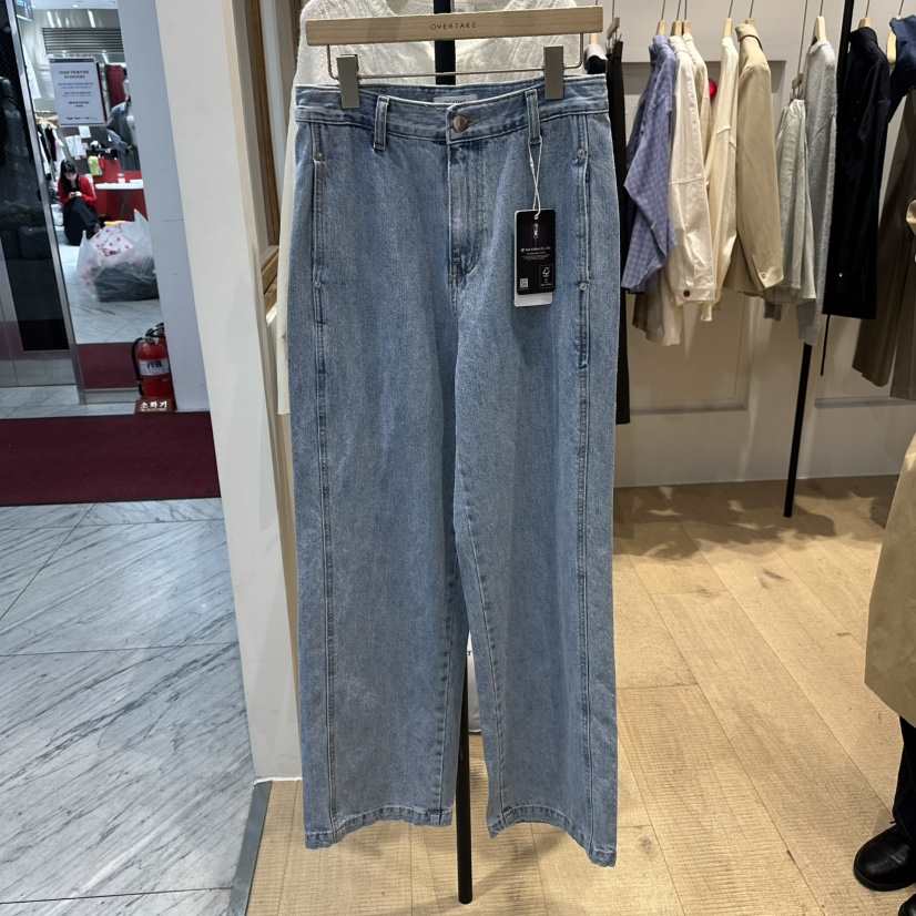 OVERTAKE韓國代購女士新款職業推薦熱賣26春夏真品牛仔褲OVERTAKE牛仔褲