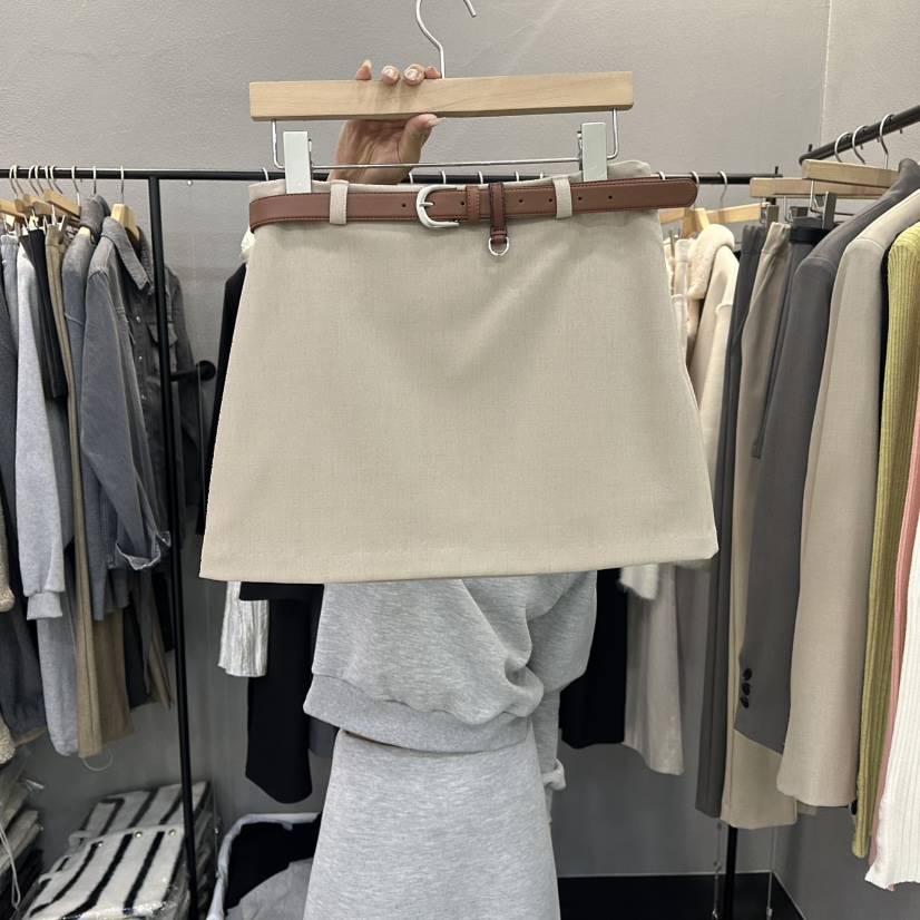 FLAMME TOIT/LUNAMDE韓國直郵女士新款時尚短裙不含腰帶FLAMME TOIT/LUNAMDE短裙