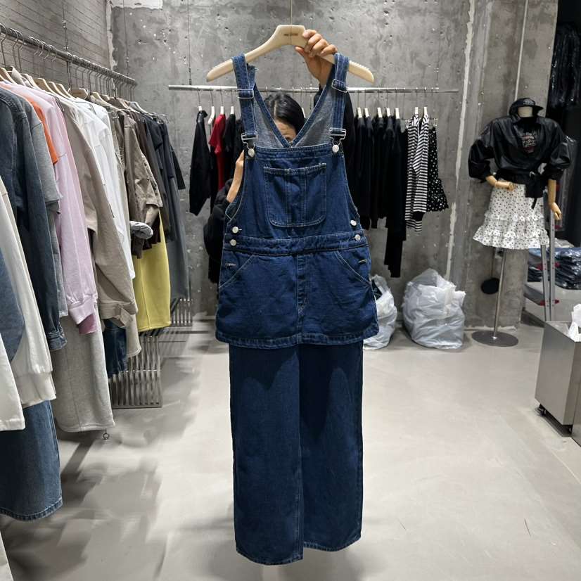 JUNI韓國直郵女士新款職業人氣26春夏真品休閑熱賣背帶褲my juni背帶褲