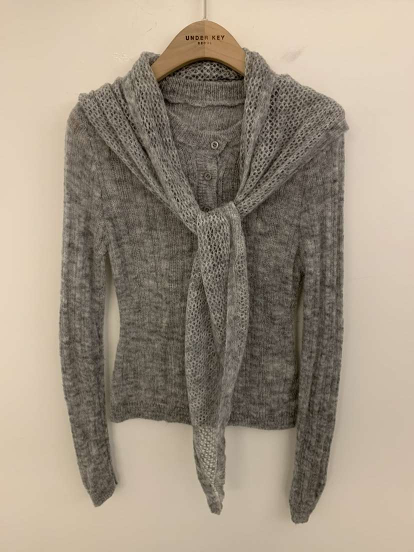 UNDER KEY東大門實拍女士新款真品26春夏針織衫披肩圍巾UNDER KEY針織衫