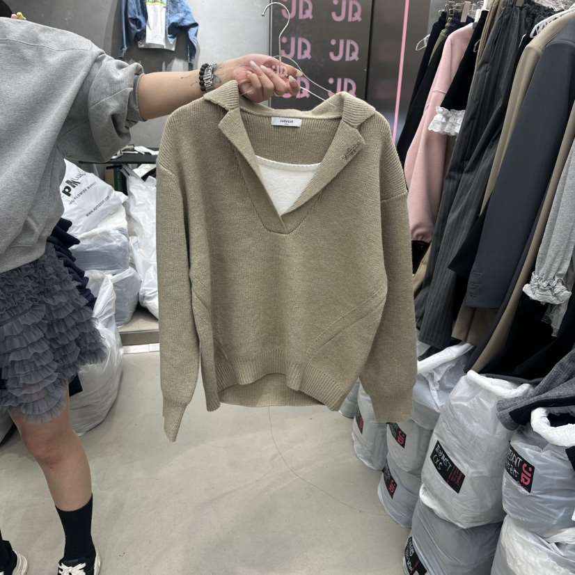 JUDYQUE東大門直郵女裝新款真品熱賣推薦時尚休閑針織衫雙面JUDYQUE針織衫