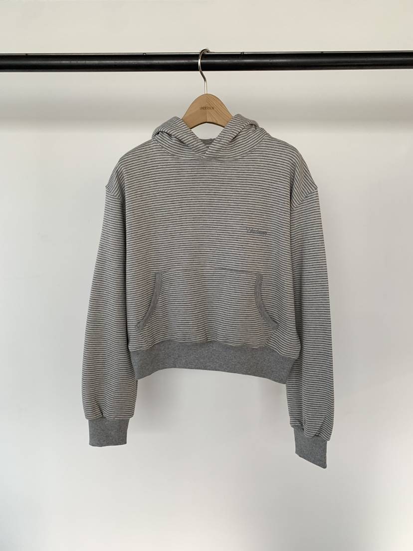 UNDERSON韓國代購女士新品休閑推薦職業26春夏衛衣連帽衫條紋UNDERSON衛衣