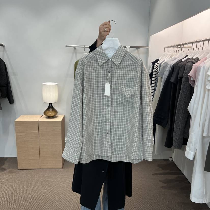 SIHO ARCHIVE東大門實拍女士新品26春夏襯衫蕾絲衫不含內搭格子SIHO ARCHIVE襯衫/蕾絲衫