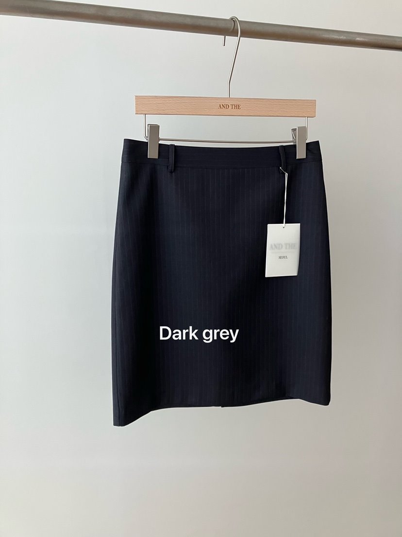 AND THE東大門代購女士新款職業推薦休閑真品熱賣短裙條紋AND THE短裙