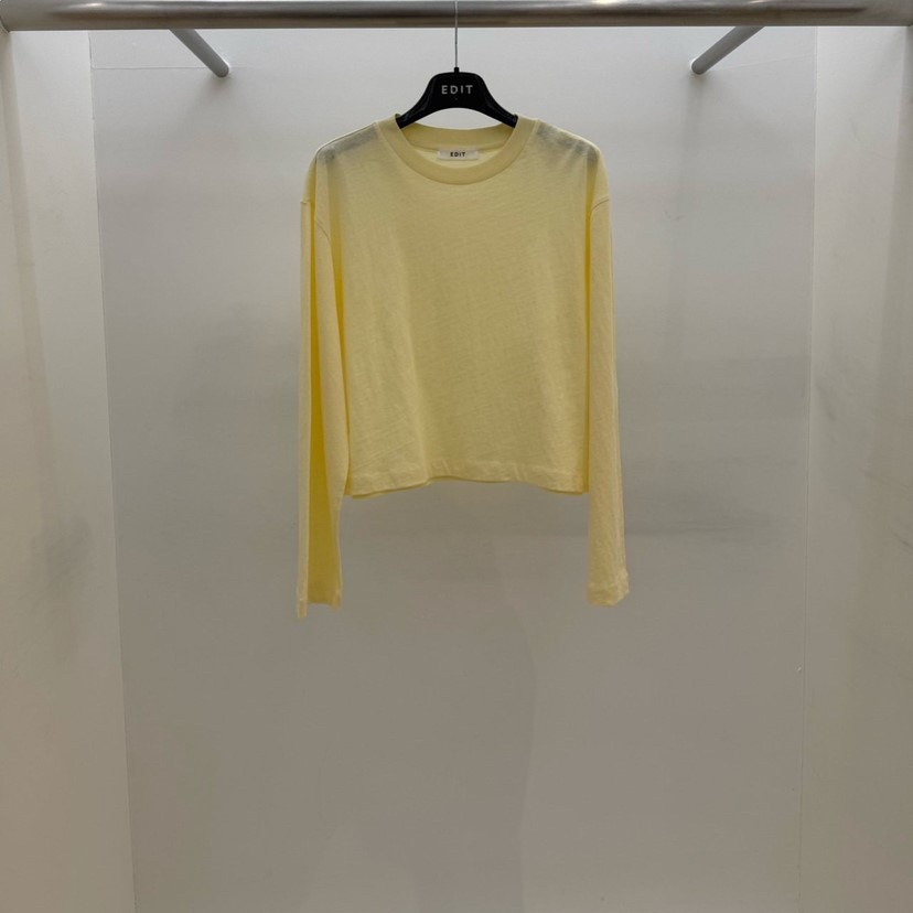 EDIT韓國代購女裝新品推薦26春夏職業真品休閑人氣長袖T恤EDIT長袖T恤