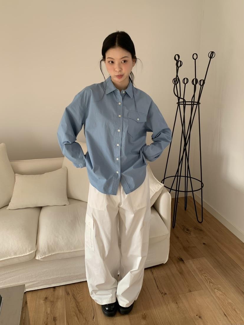 LOVE MY SANTA東大門實拍女士新品26春夏襯衫蕾絲衫口袋Santa/LOVE MY SANTA襯衫/蕾絲衫