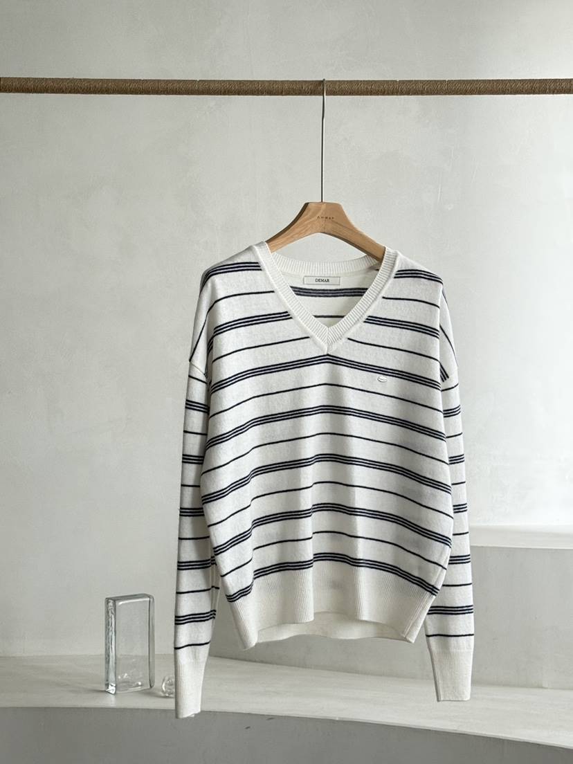 DEMAR東大門代購女裝新款人氣熱賣推薦休閑職業針織衫V領DEMAR針織衫