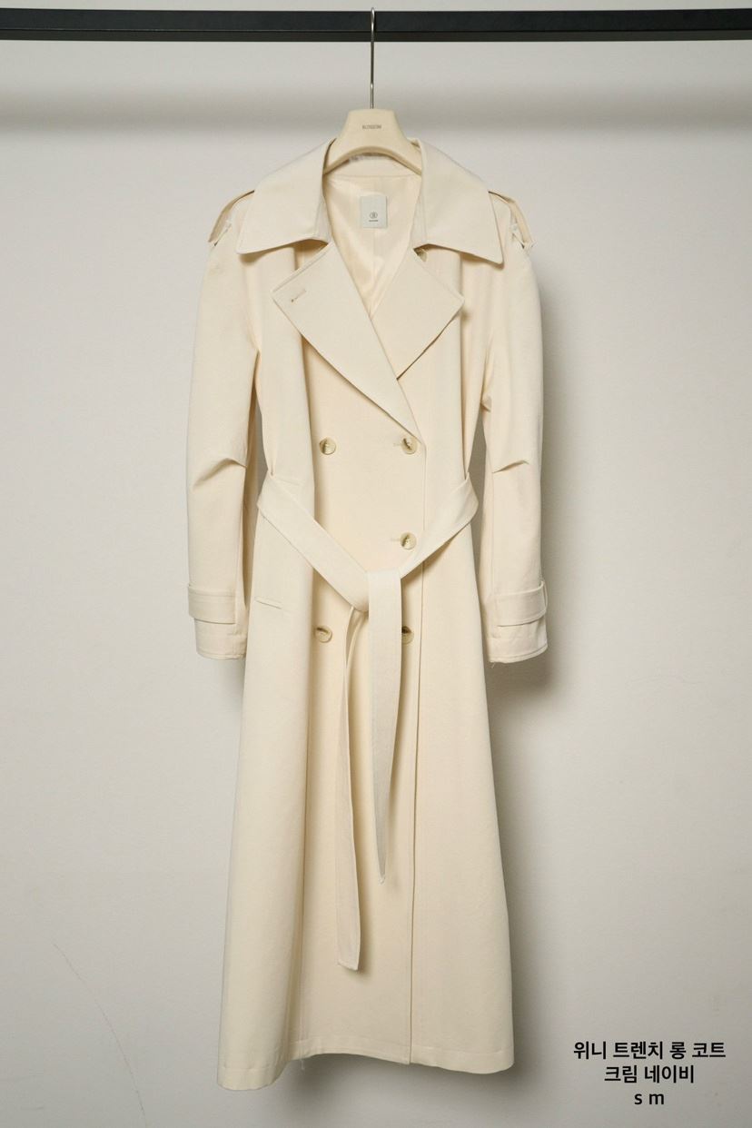 BLOSSOM東大門實拍女裝新款人氣真品職業推薦長款風衣含腰帶BLOSSOM長款風衣