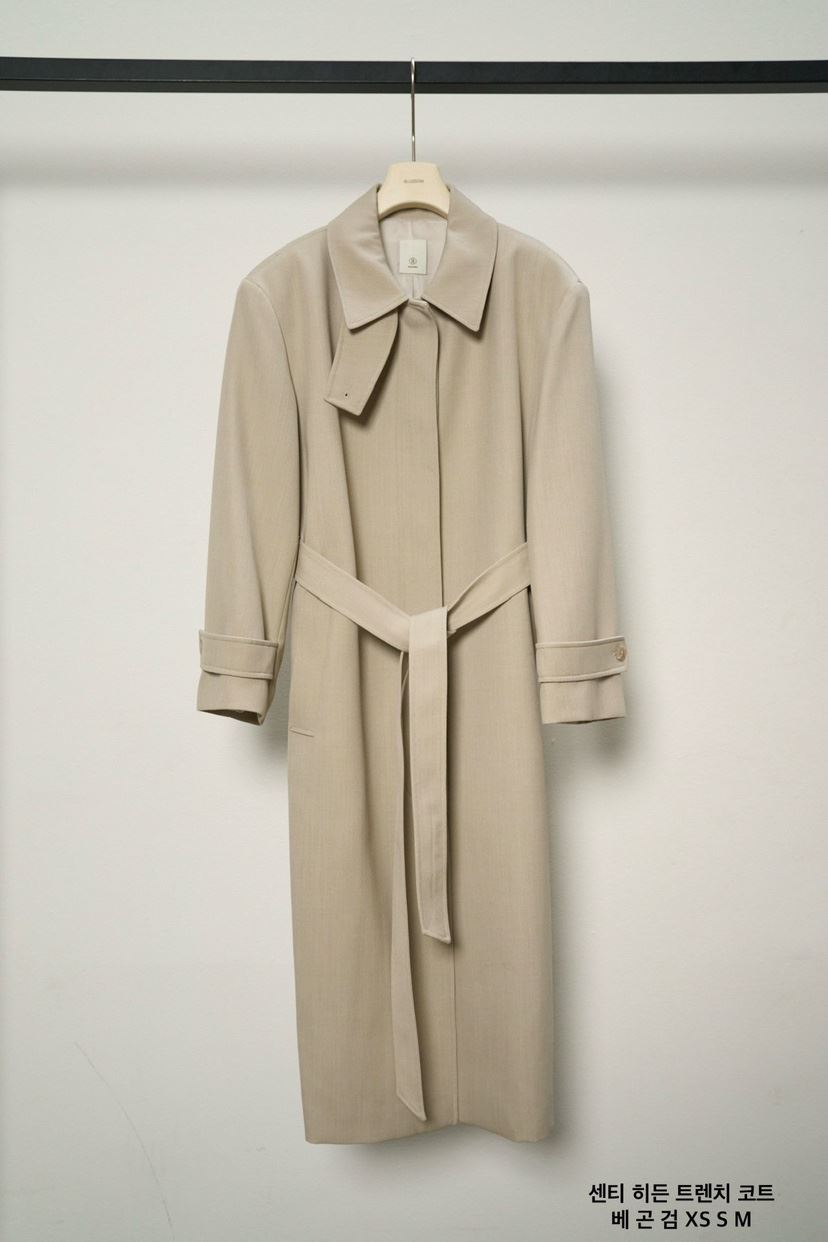 BLOSSOM韓國直郵女士新品真品26春夏熱賣時尚長款風衣含腰帶BLOSSOM長款風衣