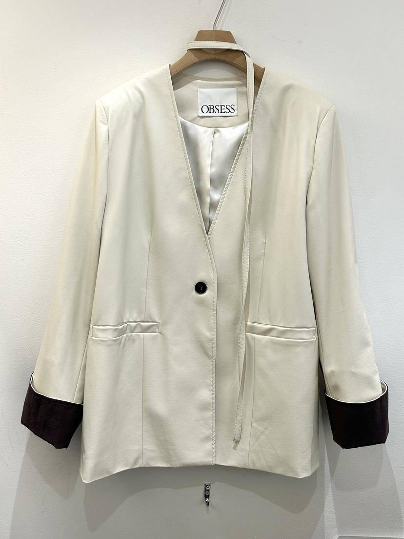 OBSESS東大門直郵女裝新品真品26春夏熱賣推薦休閑夾克皮革OBSESS/EARLY BIRD夾克