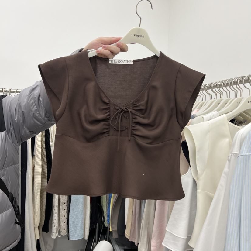 BREATHE東大門實拍女士新品26春夏休閑人氣職業推薦T恤絲綢BREATHET恤