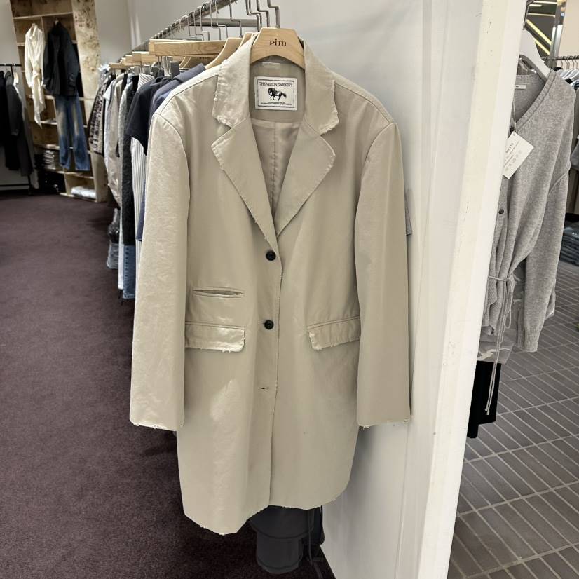 PITA/THEVERLIN東大門代購女士新款推薦人氣休閑長款風衣PITA/THEVERLIN長款風衣