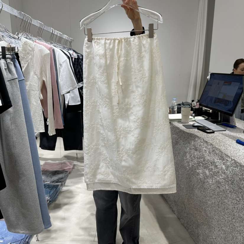 NEROLI 36東大門實拍女裝新品26春夏休閑職業長裙透明蕾絲NEROLI 36長裙