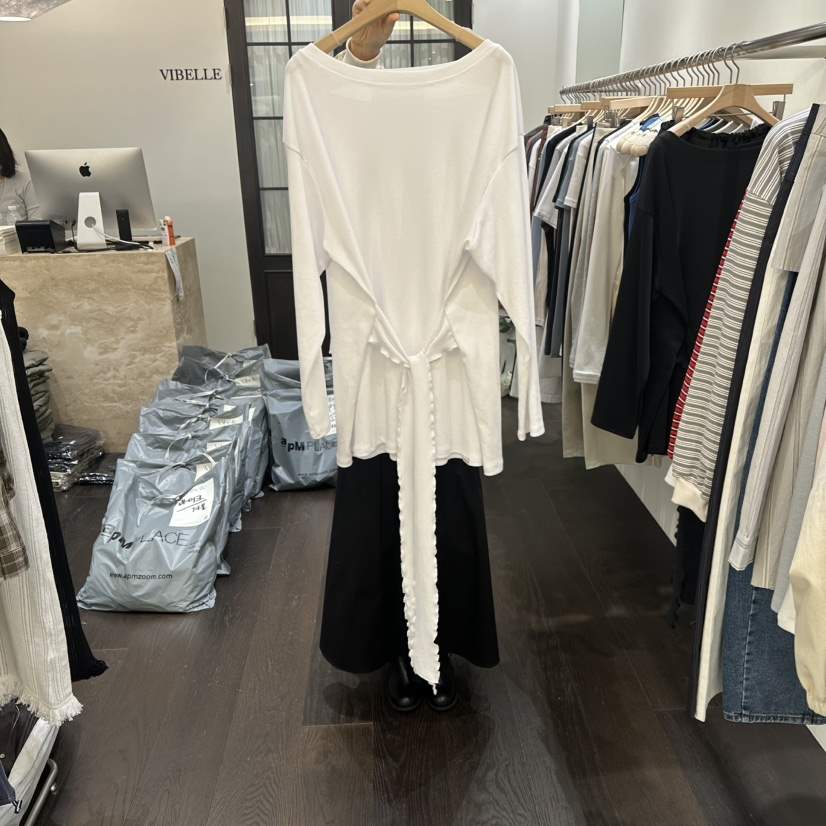 VIBELLE韓國直郵女士新款熱賣真品推薦26春夏時尚長袖T恤VIBELLE長袖T恤