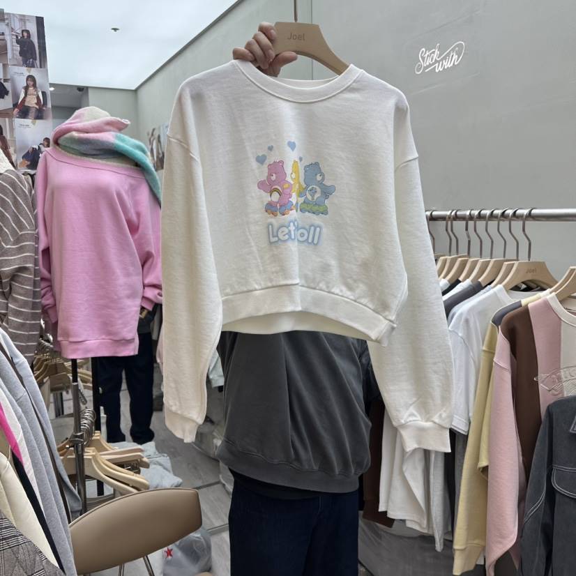 STICK WITH韓國代購女士新品人氣熱賣職業休閑時尚真品衛衣STICK WITH衛衣