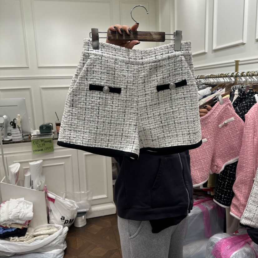 J.RITZY東大門實拍女裝新品職業人氣26春夏推薦短褲粗花呢J.RITZY短褲