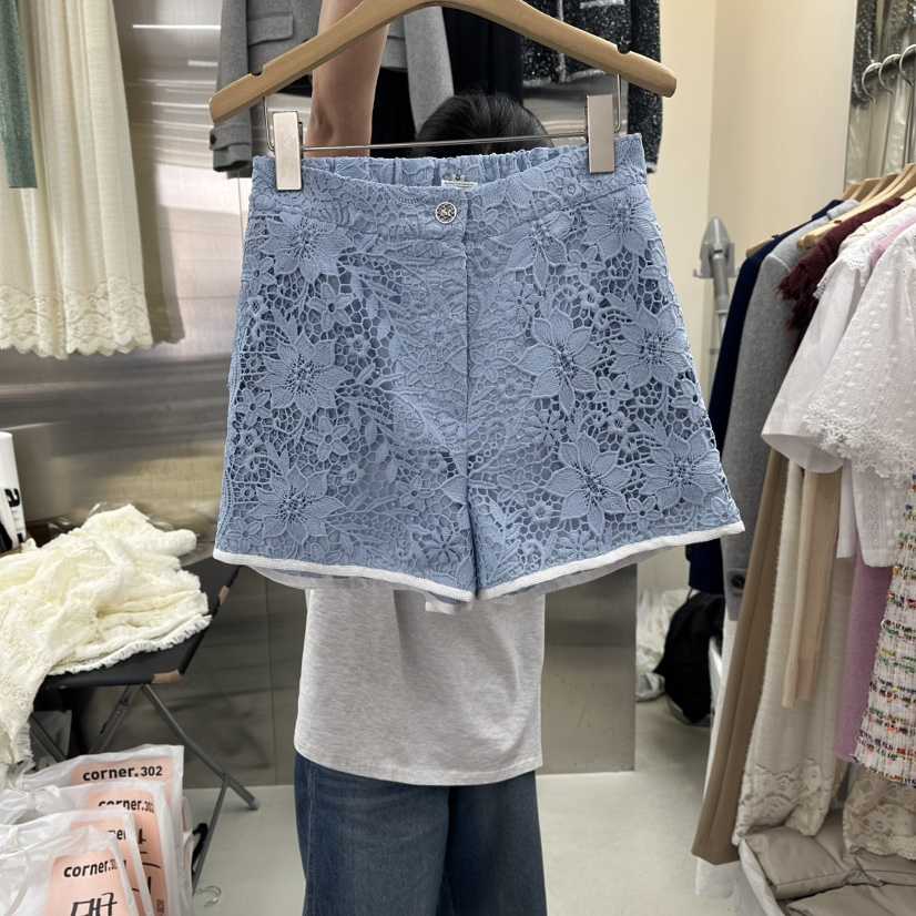 CORNER韓國直郵女士新款休閑人氣26春夏真品時尚短褲蕾絲CORNER.302短褲