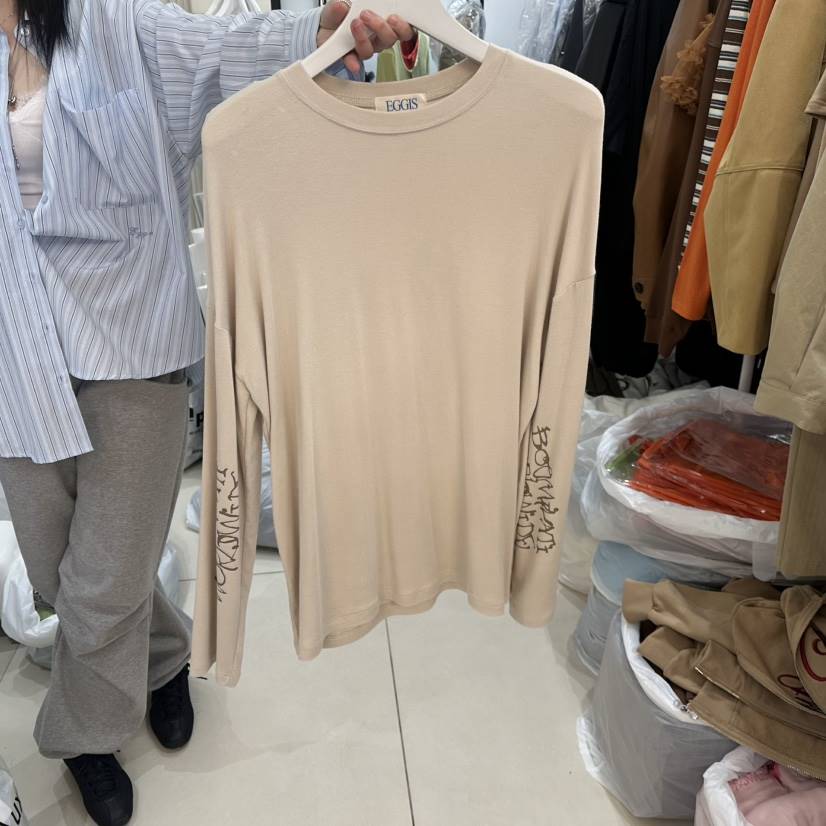 EGG IS韓國代購女裝新品26春夏熱賣真品人氣時尚長袖T恤EGG IS長袖T恤