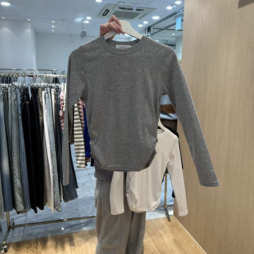 ZIPPER東大門直郵女裝新款真品26春夏職業熱賣長袖T恤修身ZIPPER長袖T恤