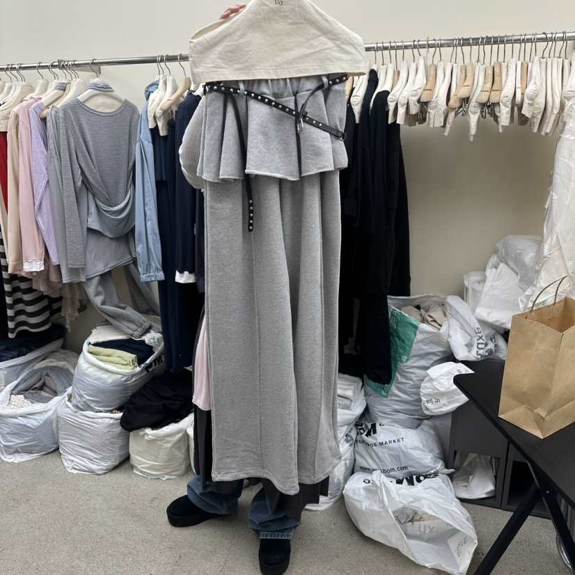 AMOEBA東大門實拍女士新品推薦休閑26春夏職業裙褲不含腰帶AMOEBA裙褲