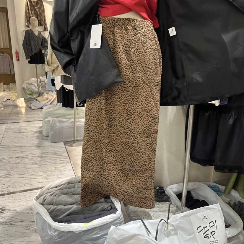 REFLAT東大門實拍女裝新品推薦職業時尚真品人氣長裙豹紋REFLAT長裙
