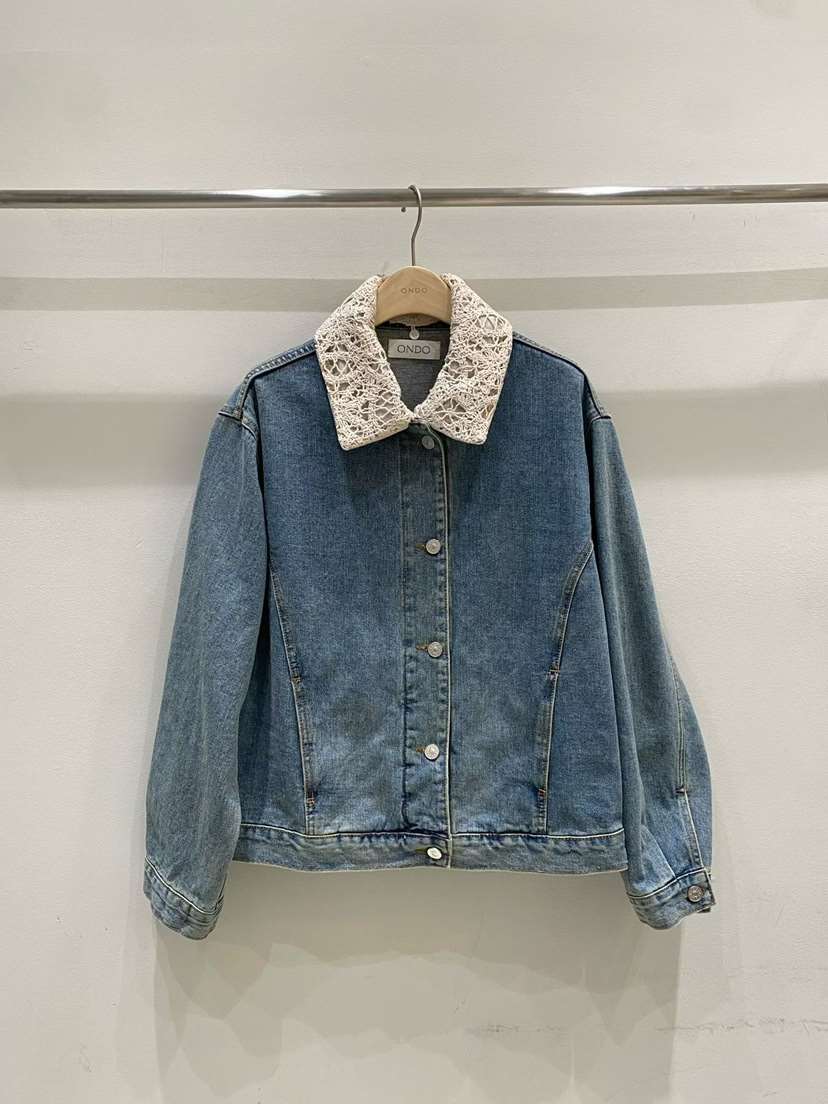 ONDO-P韓國直郵女士新款真品職業休閑人氣夾克可拆卸蕾絲ONDO-P夾克