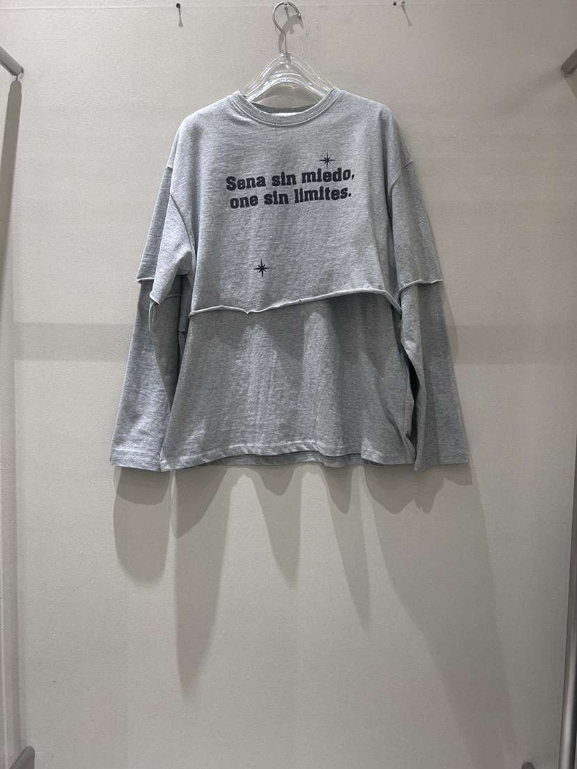 LATTE-P東大門代購女士新款職業時尚熱賣真品長袖T恤假兩件LATTE-P長袖T恤