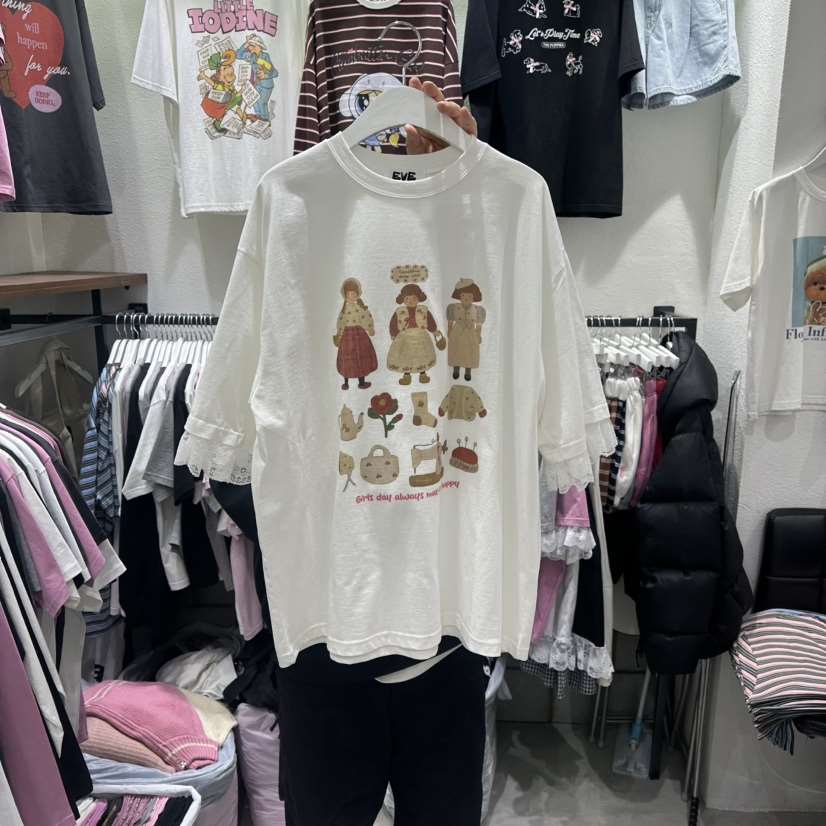 EVE東大門實拍女裝新品職業人氣推薦時尚真品熱賣休閑T恤EVET恤