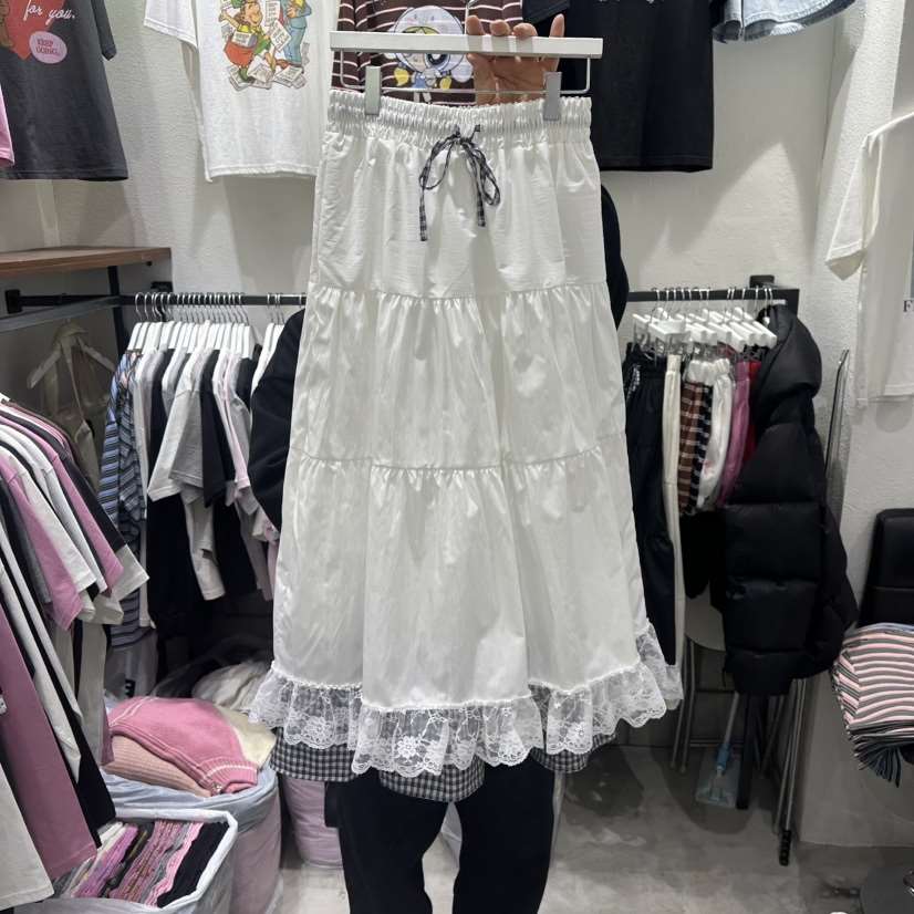 EVE東大門代購女裝新品人氣真品26春夏時尚休閑熱賣長裙蕾絲EVE長裙