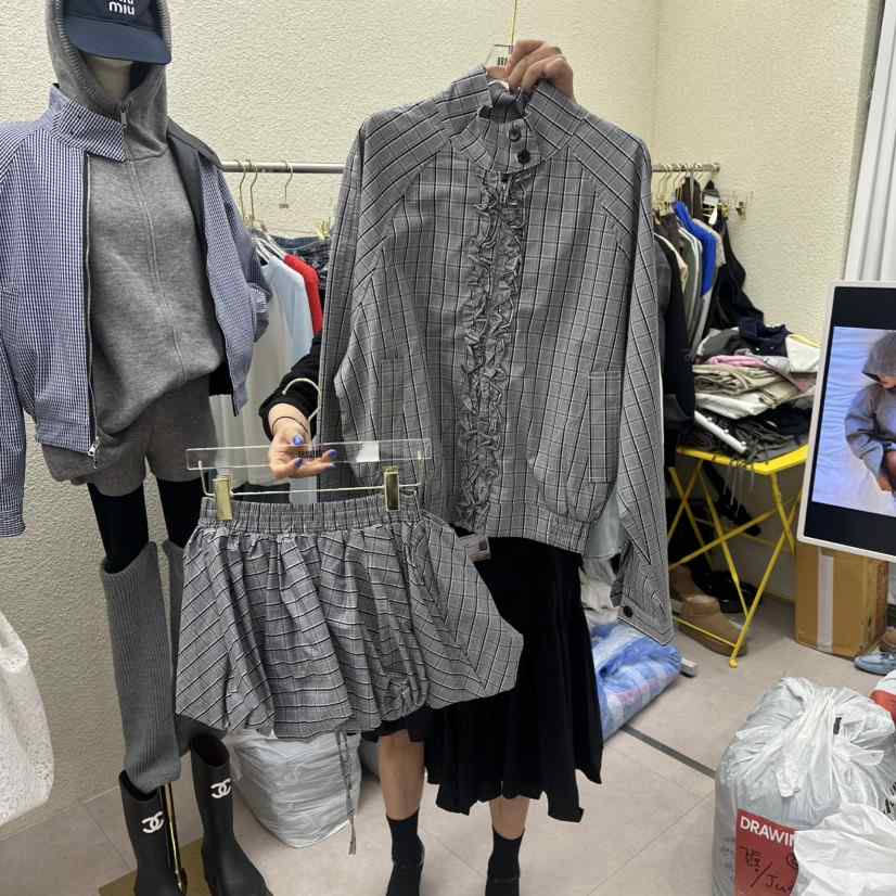 DRAWING韓國代購女裝新品真品職業26春夏時尚套裝兩件套套裝DRAWING套裝